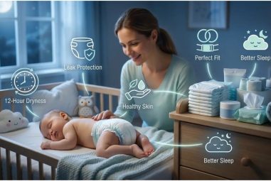 Nighttime diapering routine